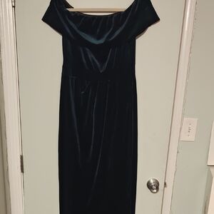 Amazon Black Velvet Off-Shoulder Maxi Dress